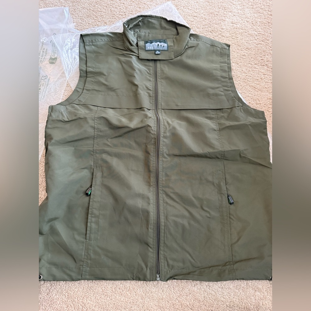 Men's Olive Green Utility Vest